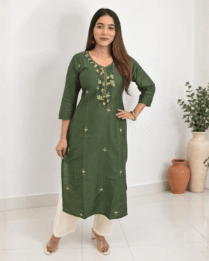 Handcrafted Plum Silk Kurta - Image 6